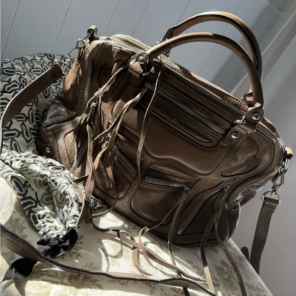 Rebecca Minkoff Brown Leather Satchel Jealous Tri Zip